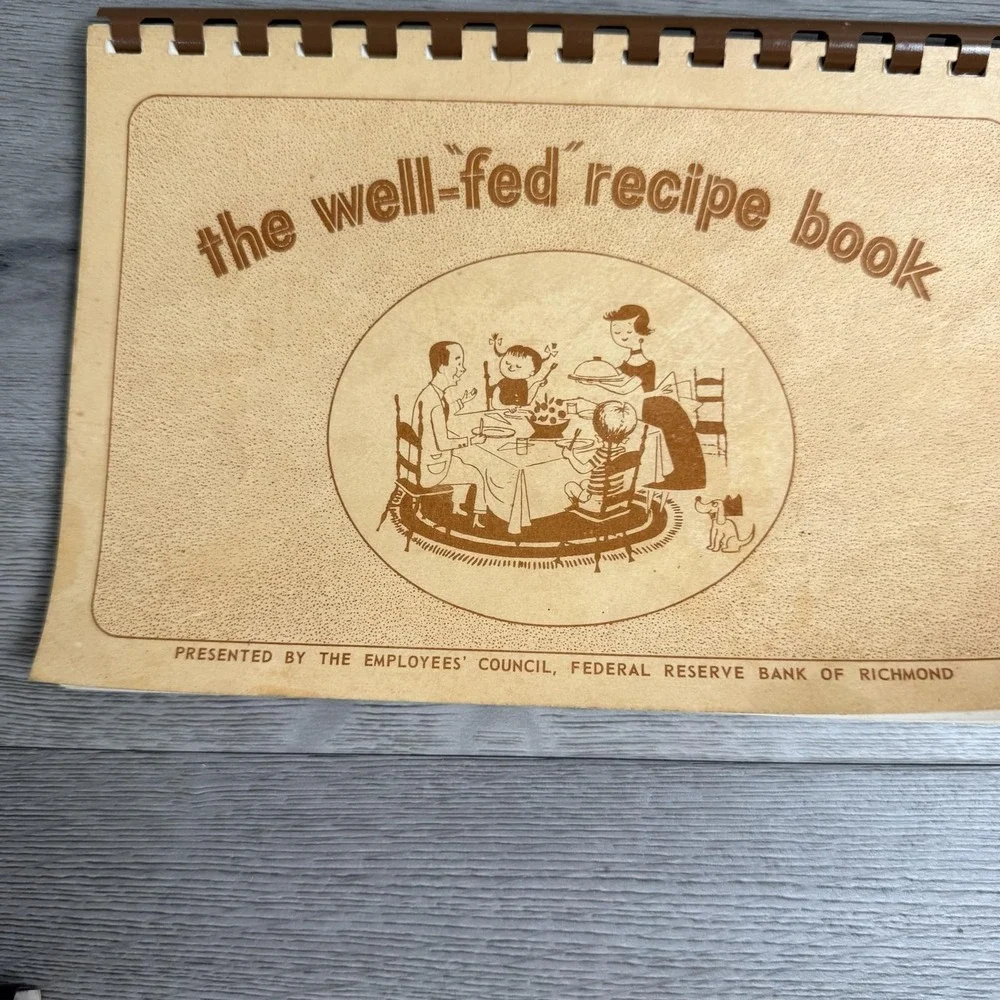 The Well-Fed Recipe Book And 2nd Well-FED Cookbook Spiral Set Red Tan Richmond